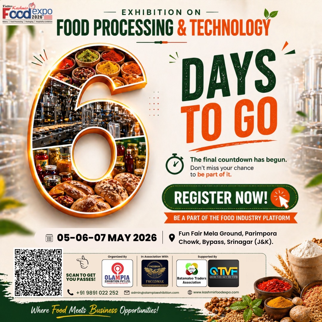 Kashmir Food Expo 2026 | 6 Days to Go